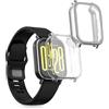 kwmobile Set 2x Custodia Smartwatch Compatibile con Xiaomi Redmi Watch 5 Active Cover - Case Silicone Protezione Orologio Fitness trasparente/argento