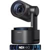 OBSBOT Tail 2 con NDI, PTZR Camera 4K@60FPS, Pro AI Tracking, 1/1.5 CMOS, 50MP, Zoom Ottico 5X, Zoom Ibrido 12X, Uscita SDI/HDMI/IP/USB 3.0, Live Streaming per Istruzione, Conferenze, Culto, Live