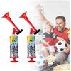 ZHITENG 2 Pezzi Tromba da Stadio Handheld, Megafono da Stadio Estremamente Forte, Tromba a Gas Fanfare Aria Compressa, Corno Portatile per Coppa del Mondo Feste Partite Calcio Eventi Sportivi Rosso