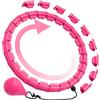 Umbrean Hula hoop intelligente removibile, hula hoop fitness hula hoop da donna, dimagrante addominale, rosa