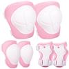 PQETBV Protezione Kit per Bambini [6pcs] Set di Protezioni Skateboard Bambini con Ginocchiere, gomitiere e Protezioni per i Polsi per Skate, Bici e Rollerblade