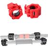 zalati Clip per bilanciere, 4 pezzi, collare di bloccaggio con fibbia a sgancio rapido per sollevamento pesi, powerlifting, cross training, colore rosso
