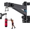 Kensbro Supporto Muro per Sacchi da Boxe - Sistema di Montaggio a Parete Regolabile 44-64cm con Rotazione 360° Silenziosa, Struttura Resistente 100kg Max per Palestre Domestiche e Fitness