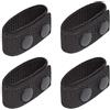 CYSSJF Porta cinghie in nylon 2.25 per cinture di sicurezza Tactical Belt Keepers Law Enforcement Police Accessories Double Snaps for Outdoor Sports Belt Fixing (Nero - Set di 4)