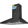 COMFEE' Cappa aspirante PYRA17B-60 da 60 cm, con LED e sistema di ricircolo e canalizzazione, cappa aspirante da 600 mm, colore: nero