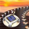Quntis 8 Pezzi Faretto Segnapasso LED Esterno Solare | Alluminio, 2 Colori Commutabile Bianco Caldo/Freddo, Illuminazione Auto per Scala Terrazza Percorso Ponte Piscina