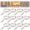 WIYETY 12 catene di luci a LED, 3 m, funzionamento a batteria, impermeabile, per feste, Natale, Halloween, matrimonio, Natale, decorazione (colorata)