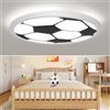 Epochglo Plafoniera LED piatta 24 W rotonda 4000 K bianco caldo, per soggiorno, camera da letto, ufficio, cucina, bagno, corridoio, balcone, camera dei bambini, ragazzo, diametro 30 cm, calcio