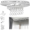 SWTYExt Binario Tenda Soffitto 3m Binario per Tende a Soffitto Flessibile Bianco PVC con Pulegge Silenziose per Separazione Degli Ambienti Camera da Letto Tende Balcone Ufficio Camper