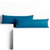 DecoKing Set di 2 federe 40 x 200 * 2 cm, jersey 100% cotone pettinato, chiusura a cerniera Blu Amber