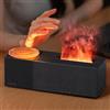 Gzvxuny Diffusore di Oli Essenziali con Effetto Fiamma, Diffusore Ambiente, Umidificatore Ambiente Silenzioso con 7 Luci LED a Colori, Diffusori Olio Essenziale, Aromaterapia Diffusore, Spegnimento Automatico