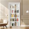 arricraft 2 fogli di Adesivi Autoadesivi per Porte, Adesivi Murali per Porta, Libreria Bianca, 80cm X 200cm / 31.5x78.7 pollici, Carta Da Parati In PVC, Decorazione per Camere Da Letto e Soggiorno
