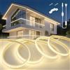 KSIBNW Striscia LED 220V Esterno Impermeabile IP65, 20M Strisce LED Bianco Naturale 4000K Luce Ultra Alta Luminosità 145LEDs/M Strip illuminazione per Decorazione Domestica Cucina Giardino, con Spina