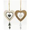 khevga Decorazione per finestra da appendere, decorazione primaverile, a forma di cuore, da appendere, set da 2