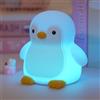 JMG-Myratts Luce notturna per bambini, simpatica lampada a forma di pinguino in morbido silicone, dimmerabile, con timer, lampada kawaii portatile, lampada da comodino per bambini e adulti [classe