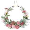 NZZVNZ Ghirlanda per Porta Corona di Fiori per Porta, 40cm Ghirlanda per Porte con Artificiali, Ghirlanda Decorativa da Tavolo, Ghirlanda Floreale Primaverile per Matrimoni, Soggiorno, Matrimonio