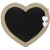 com-four® Lavagna in stile rustico, cucina e blocco note a forma di cuore in legno con cuori decorativi - regalo per San Valentino - ca. 31x29 cm (01 pezzo - 31 x 29 cm)