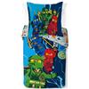 Jay Franco Lego Ninjago Set Copripiumino - Biancheria da Letto Super Morbida per Bambini con Federa, SOLO COPRIPIUMINO (Imbottitura Non Inclusa), Blu, 2 Pezzi Singolo