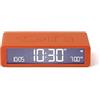 Lexon Flip Classic - Orologio sveglia luminosa di mattina, reversibile, con facce accese e funzione snooze, display LCD e luce touch, ricaricabile tramite USB-C, colore: arancione