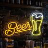 BEISKAFNVSZ Birra Insegna al Neon Birra LED Segno per la Decorazione Della Parete Birra Luce Al Neon Dimmerabile per Bar Pub Decorazione Del Partito Nightclub Casa Pub