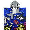 Rayson Asciugamano Poncho con Cappuccio per Bambini Telo da Mare Bambino Asciugatura Rapida Morbido Traspirante e Super Assorbente Vacanza al Spiaggia(Squalo Zaffiro)