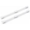 MIMOX Set di 2 aste per tende telescopiche estensibili da 30 a 50 cm per bagno, cucina, armadio, in metallo inox, senza foratura