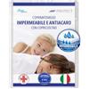 Allergosystem Set Coprimaterasso Singolo Impermeabile Antiacaro con Cerniera 90x200x20cm e Copricuscino Impermeabile Anallergico 50x80cm - Dispositivo Medico MADE IN ITALY - Linea Protect