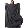 CalmyBEACH Telo mare in spugna XXL 100% cotone, Antracite, 120x200cm