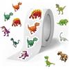 GUIZIYAO 500 Pezzi Adesivi Dinosauri, 10 Design Dinosaur Stickers, Adesivi Animali Rotondi, Stickers Premio Adatto Per Custodie Per Telefoni, Album Di Ritagli, Buste, Tazze