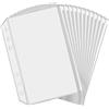 Antner 12 buste per raccoglitori formato A5, 6 fori, buste per contanti per budget, cartelle trasparenti con cerniera, inserti per fogli sfusi per raccoglitori A5, sacchetti impermeabili in PVC per