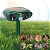 PQETBV Repellente per Gatti, Ultrasuoni per Gatti, Ricarica Solare e USB, Dissuasore per Piccioni, IP54 Impermeabile, può Cacciare Piccioni Uccelli Cani gatti Topi Volpi