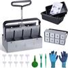 Set Da 3 Dispensatori Di Semi Manuali Per Giardinaggio: Regolabili, Compatti E In Plastica Resistente