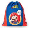 Franco Cosimo Panini SUPER MARIO - Sacca Coulisse Ufficiale Super Mario, Compatta e Versatile, Retro in Rete e Tasca Chiusa con Zip, Interno Foderato, Ideale per Palestra, Scuola, Viaggi, Idea Regalo Bambini, 34x42 cm