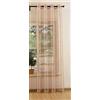 Gardinenbox Tenda a rete con occhielli, tinta unita, trasparente, 1 pezzo, 245 x 140 cm, 203522, poliestere, beige, 245 x 140 cm