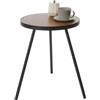Yamazaki 5559 TOWER Round Side Table, black, Steel/Wood, 49 x 48 x 50 cm