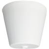 Tibelec 722330 - Montatura conica in plastica per lampadine E27, colore bianco