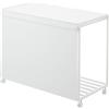 YAMAZAKI 1822 TOWER 3Compartment Trash Can with Casters, white, Steel/Polypropylene/Nylon, 76 x 44 x 60 cm