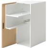 YAMAZAKI 2109 TOWER Game Console Organizer, white, Steel/Wood/Magnet/Silicone, 24.7 x 36.5 x 60.3 cm