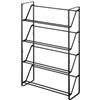 YAMAZAKI 2392 FRAME Scarpiera sottile a 4 livelli, nero, acciaio, design minimalista, 53 x 17,5 x 80 cm (LxPxA)