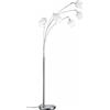 RL LIVE YOUR LIGHT Reality Luce ad arco Tommy R46330501, Metallo, Nichel opaco, Tessuto sfumato bianco
