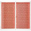 Atout Ciel Coppia di tende stampate argento finitura passapasta pronte da appendere, 2 x 60 x 90 cm, terracotta
