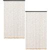 WELL HOME MOBILIARIO & DECORACIÓN Well Home - Tende Be Garden, con perline per porte, 175 x 90 cm, con perline, set di 2