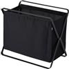 Yamazaki 3545 TOWER Storage Basket, black, Steel/Polyester/Polypropylene, 46 x 29 x 40 cm