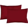 FEATHER & STITCH NEW YORK Federa per cuscino king size in 100% cotone, 300 fili, ultra morbida, con chiusura a busta, resistente alle pieghe, non scolorisce, 50,8 x 101,6 cm (king size, bordeaux)