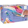 KREUL 43362 - Squeegee Art - tecnica della spatola per bambini, set per dipingere con 7 colori per artisti Kids Art da 20 ml + spatola, set per bambini dai 6 anni in su.