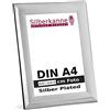 silberkanne Cornice portafoto Argentata DIN A4 per Documenti e certificati, 21 x 29,7 cm, placcata Argento, Ottima Lavorazione.