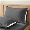 ECOMMERC3 | Federa per cuscino 30 x 50 100% cotone - Morbida, traspirante ed elegante - Federa per cuscino antracite, design versatile per divani, letti e decorazioni per la casa