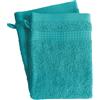 Le linge de Jules Set di 2 guanti da bagno, 100% cotone, 450 GR/m2, blu turchese