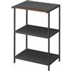 YAMAZAKI 3598 TOWER 3Tiered Storage Rack, black, Steel/Wood, 60 x 46.5 x 90 cm