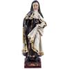 DRW Figura Santa Teresa di Gesù patrona di Avila, scrittori, Carmelitani a piedi nudi, Corpo di Intendenza dell'Esercito spagnolo e la Vita contemplantiva in Resina Dipinta a Mano 4x4x11 cm